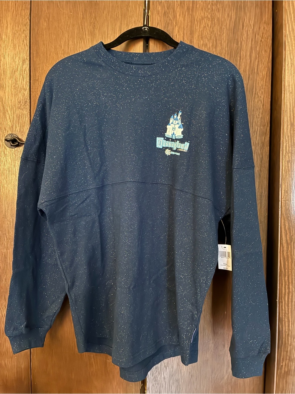 Disney Navy Speckled Castle Crewneck Spirit Jersey